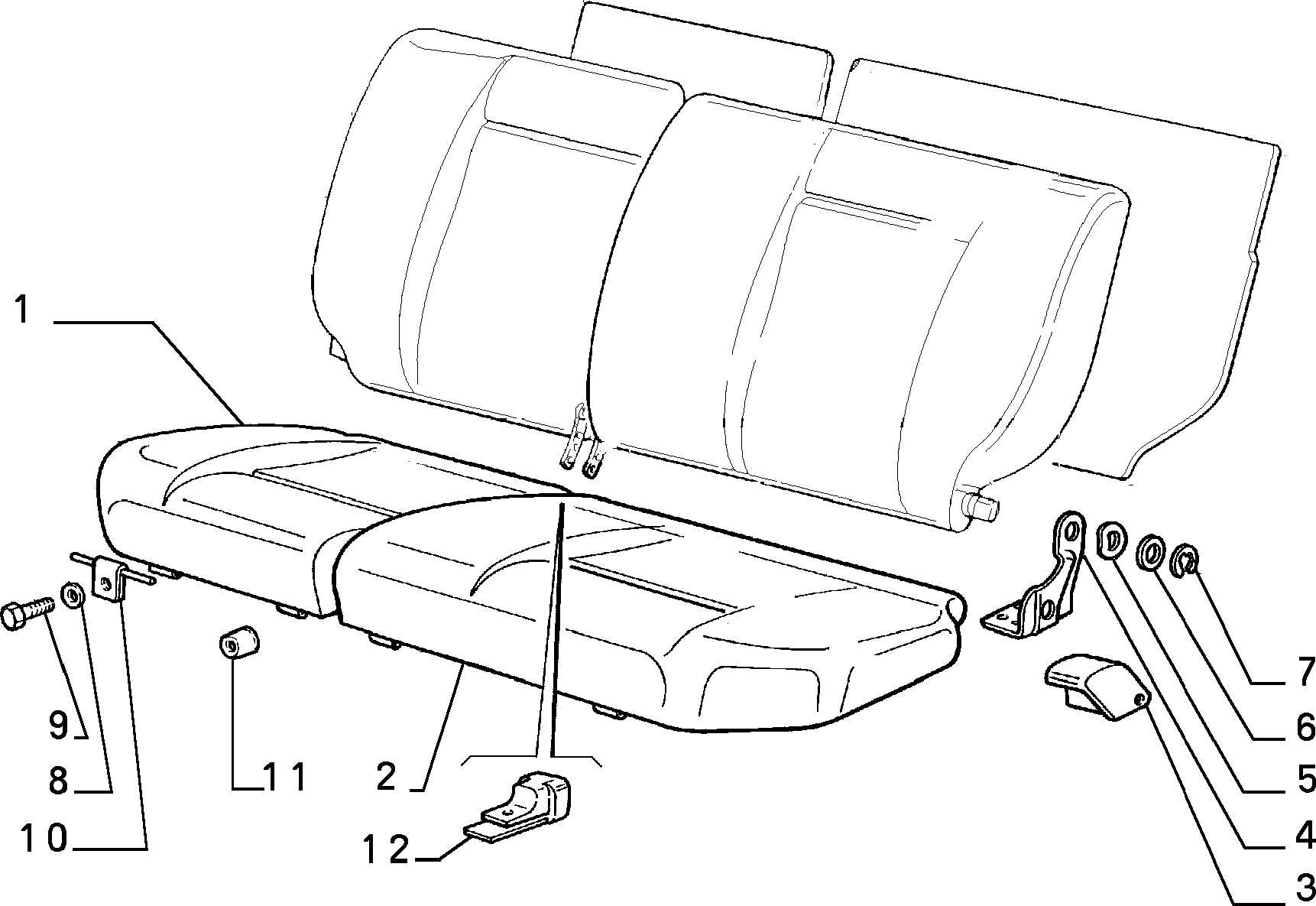 70613/01 REAR SEAT
