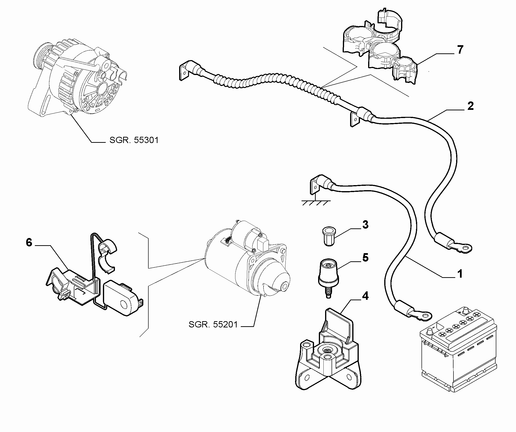55300-040 BATTERY HARNESS