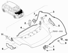 70101-020 TRUNK SPACE COVER ACCESSORY