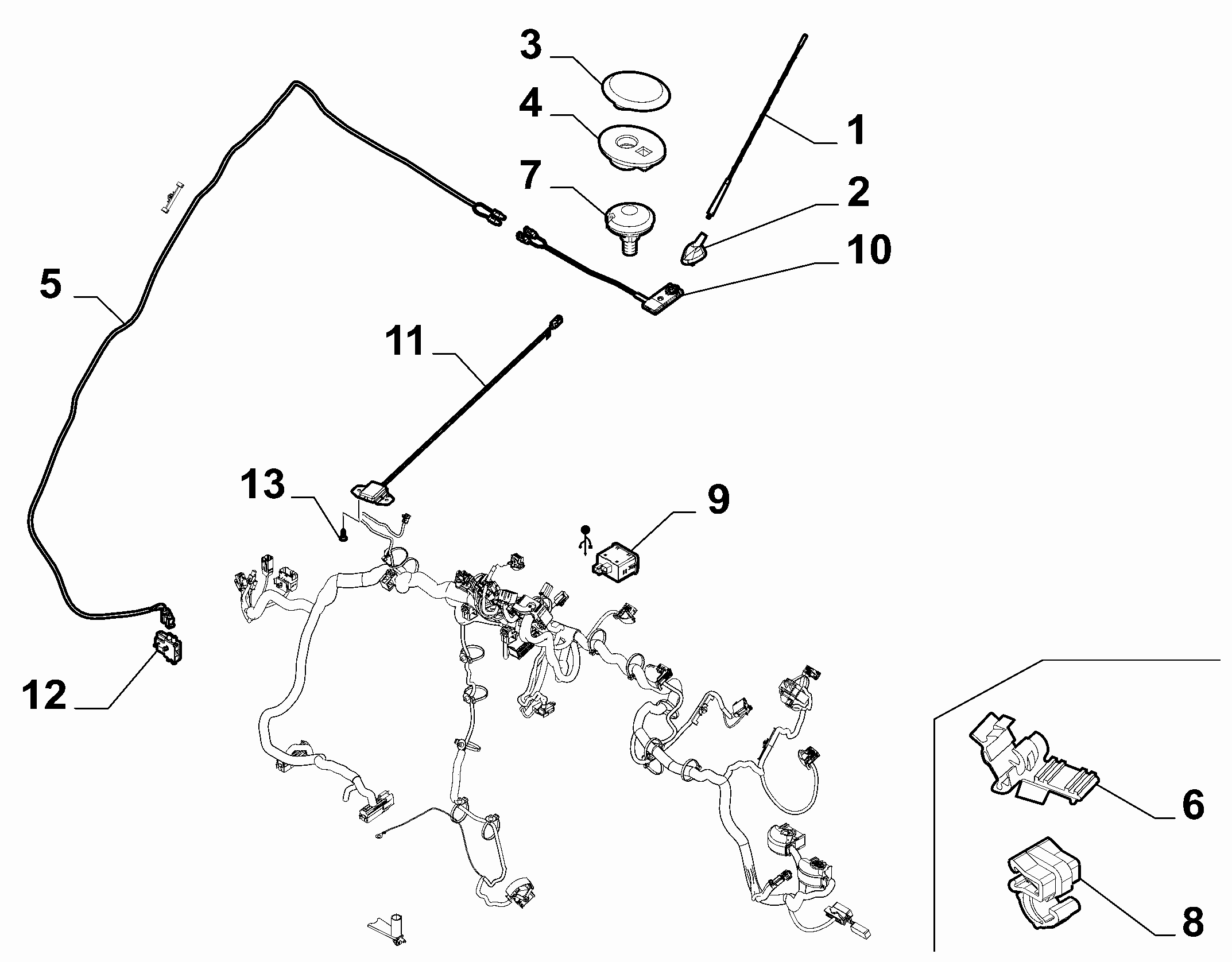 55521-030 AERIAL AND WIRING