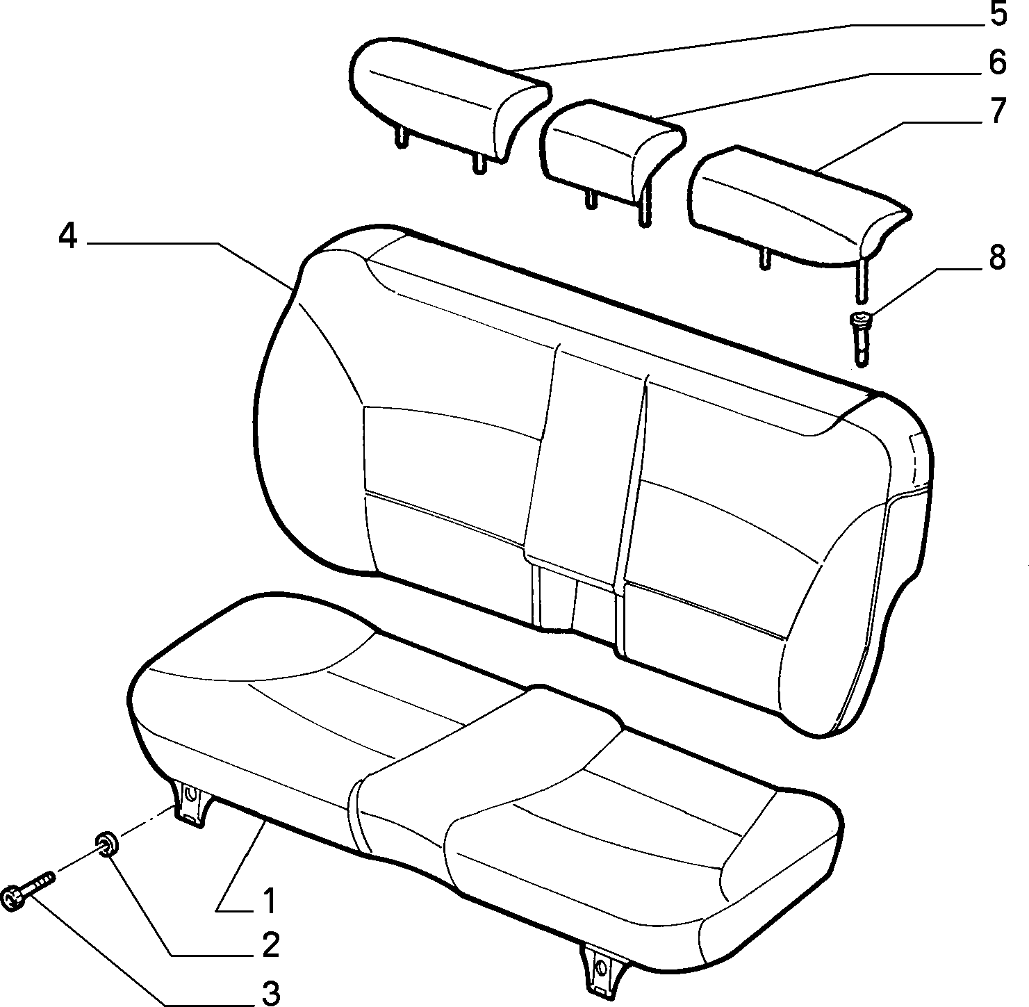 70613/00 REAR SEAT