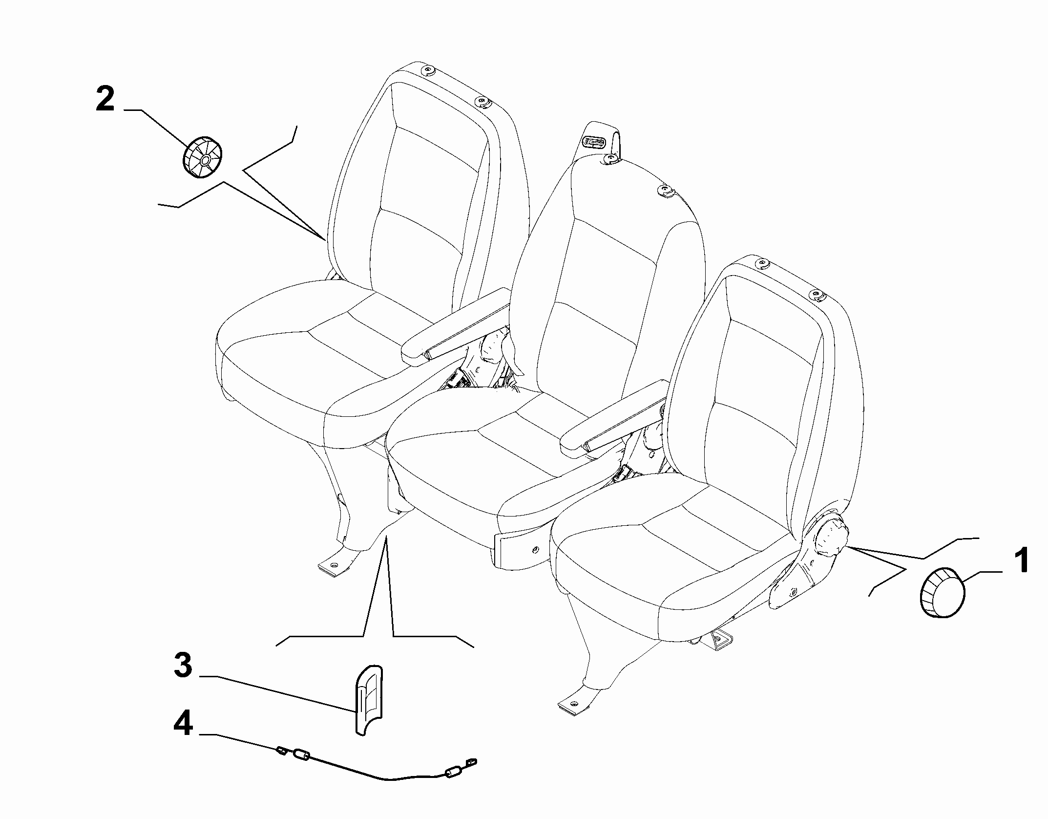 70613-030 REAR SEAT ADJUSTMENT DEVICE