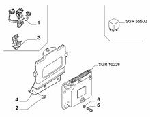 10225-020 INJECTION ECU AND ENGINE HARNESS FASTENERS