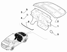 70522-010 BONNET AND ENGINE PADDING AND INSULATION