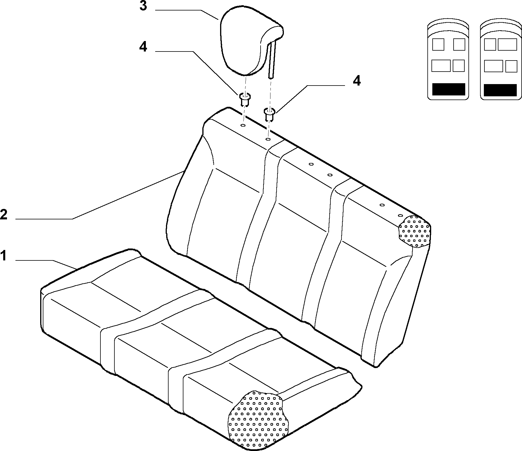 70615/00 REAR SEAT LINING 