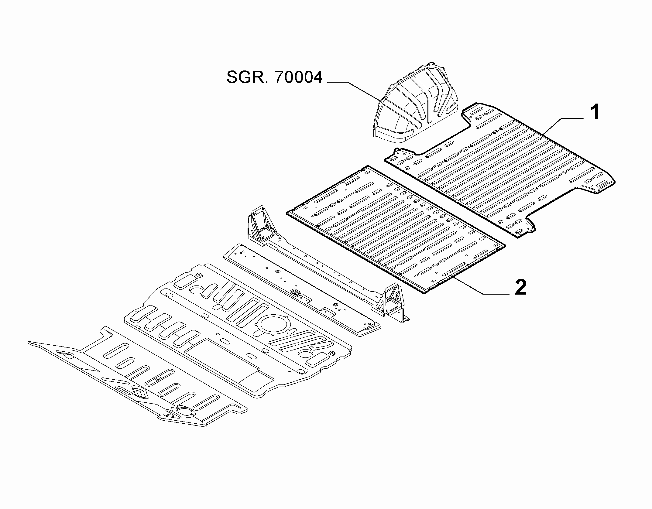 70006-020 REAR FLOOR PANEL