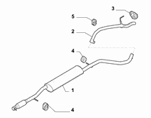 10258-030 REAR AND CENTRAL PIPES