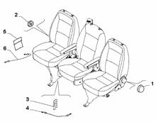 70613-030 REAR SEAT ADJUSTMENT DEVICE