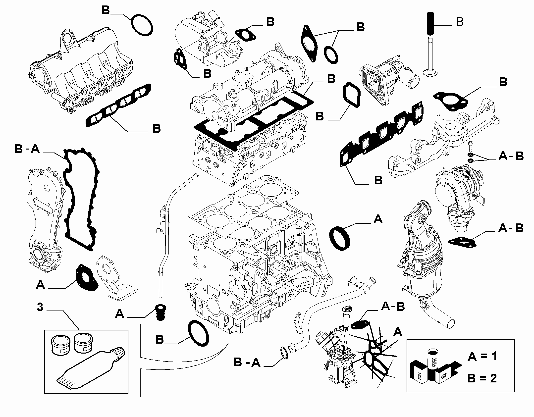 10101-050 GASKET KIT, HEAD AND CRANKCASE