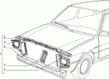 70002/00 КУЗОВ, РАМЫ (ПЕРЕДНЯЯ ЧАСТЬ) 