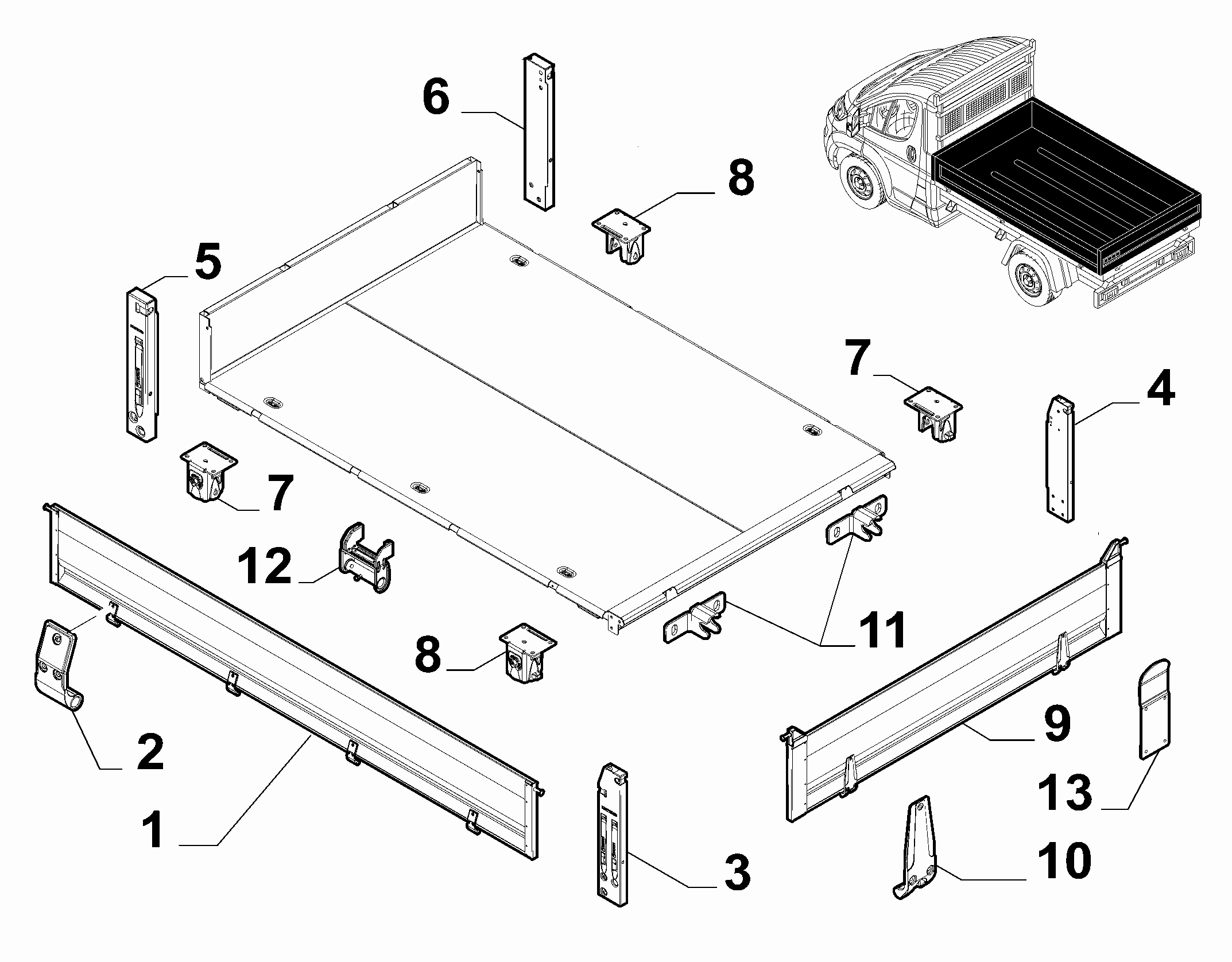 70021-030 SIDE PANELS FOR COMMERCIAL VEHICLES