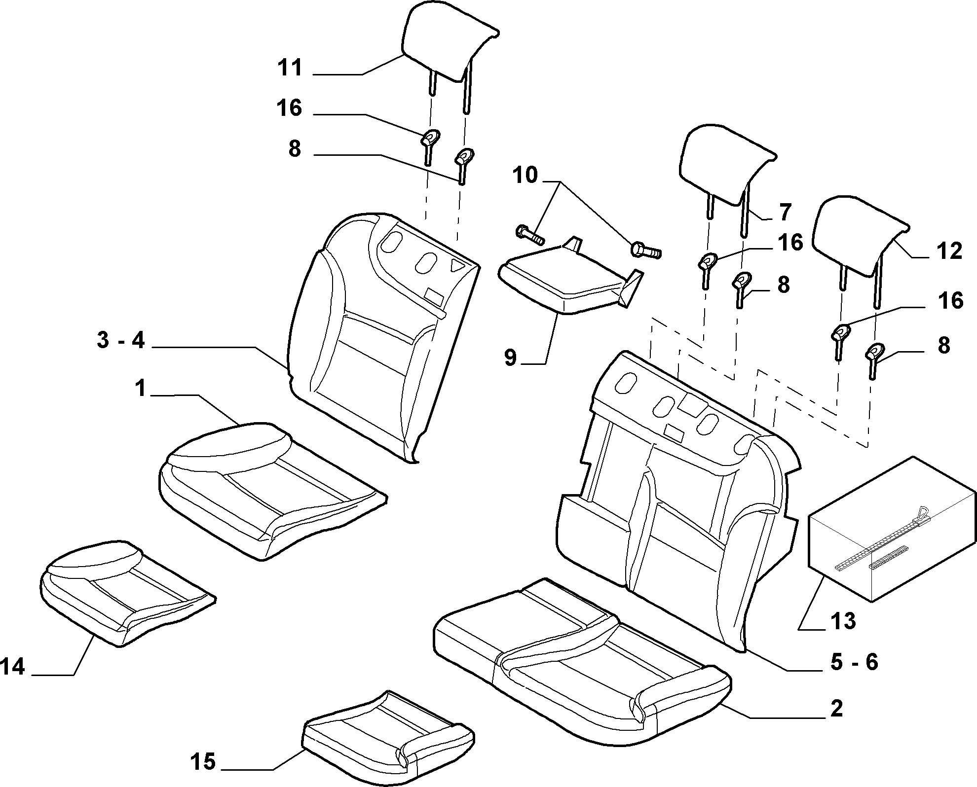 70615/03 REAR SEAT LINING