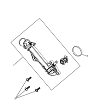 10402-020 THERMOSTAT AND WATER PIPES