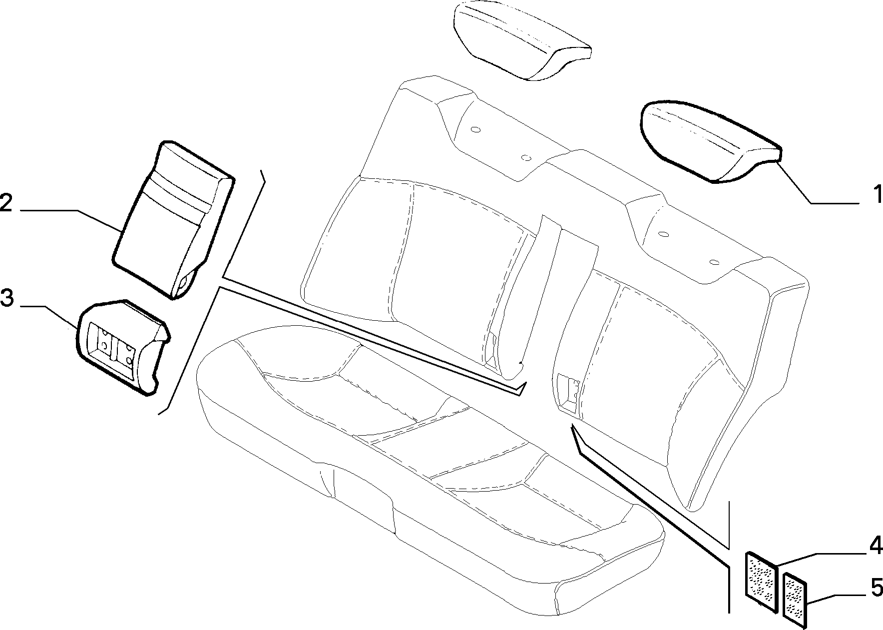 70615/00 REAR SEAT LINING
