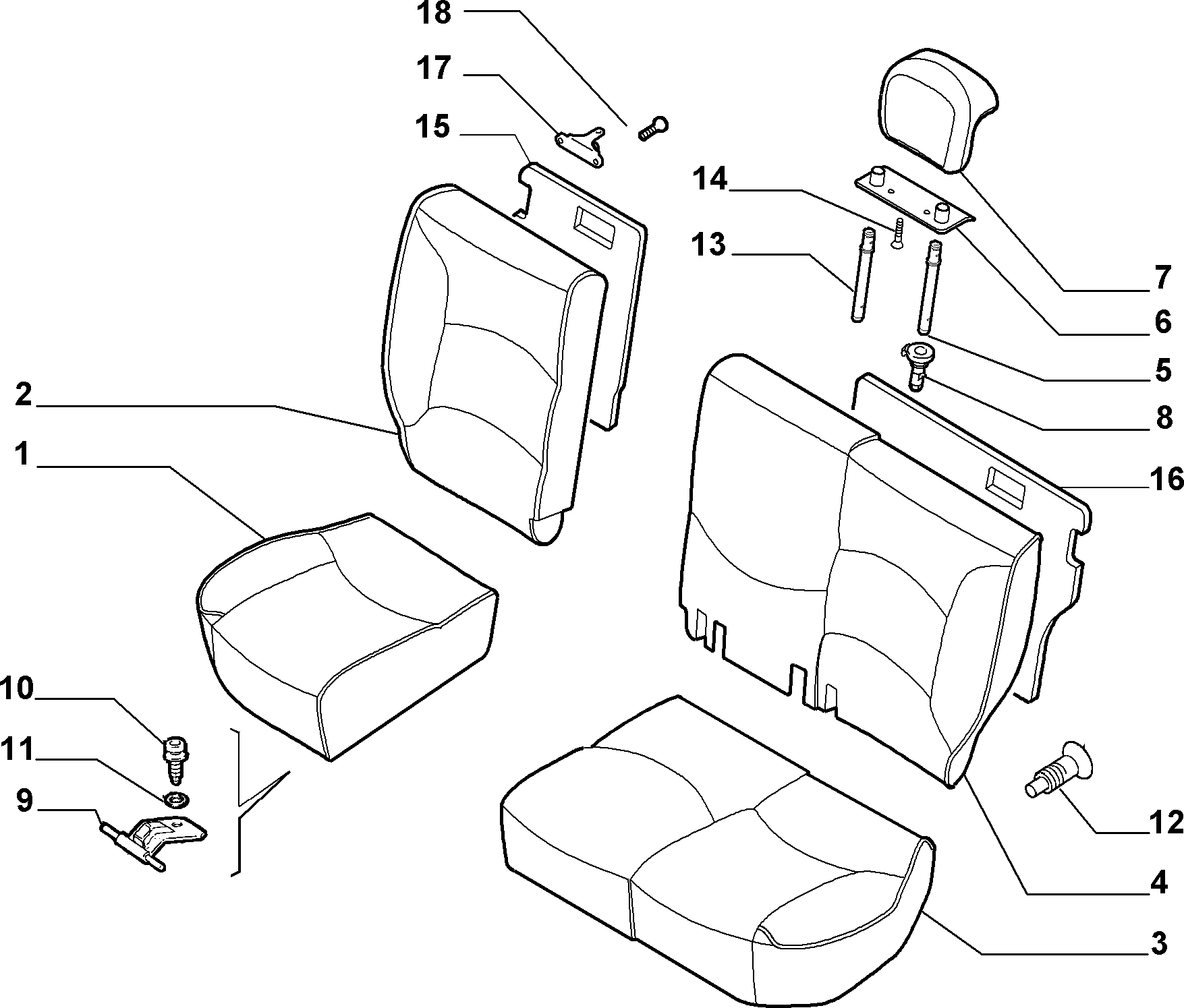 70613/04 REAR SEAT