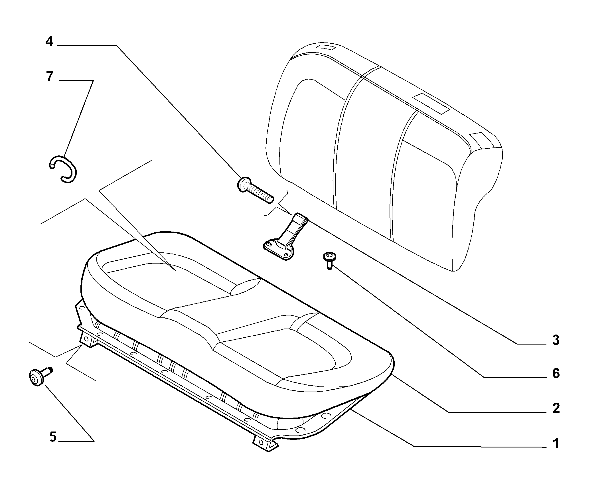 70613/00 REAR SEAT 