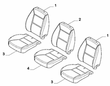 70613-012 SECOND ROW REAR SEAT CUSHIONS