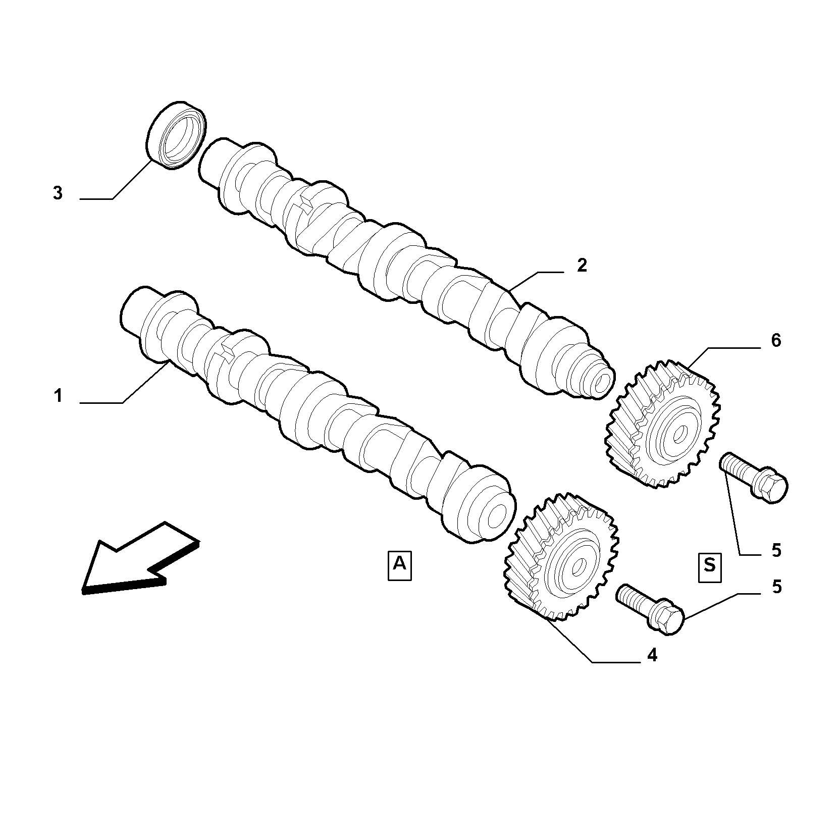 10107-010 CRANKSHAFT AND GEAR TIMING SYSTEM
