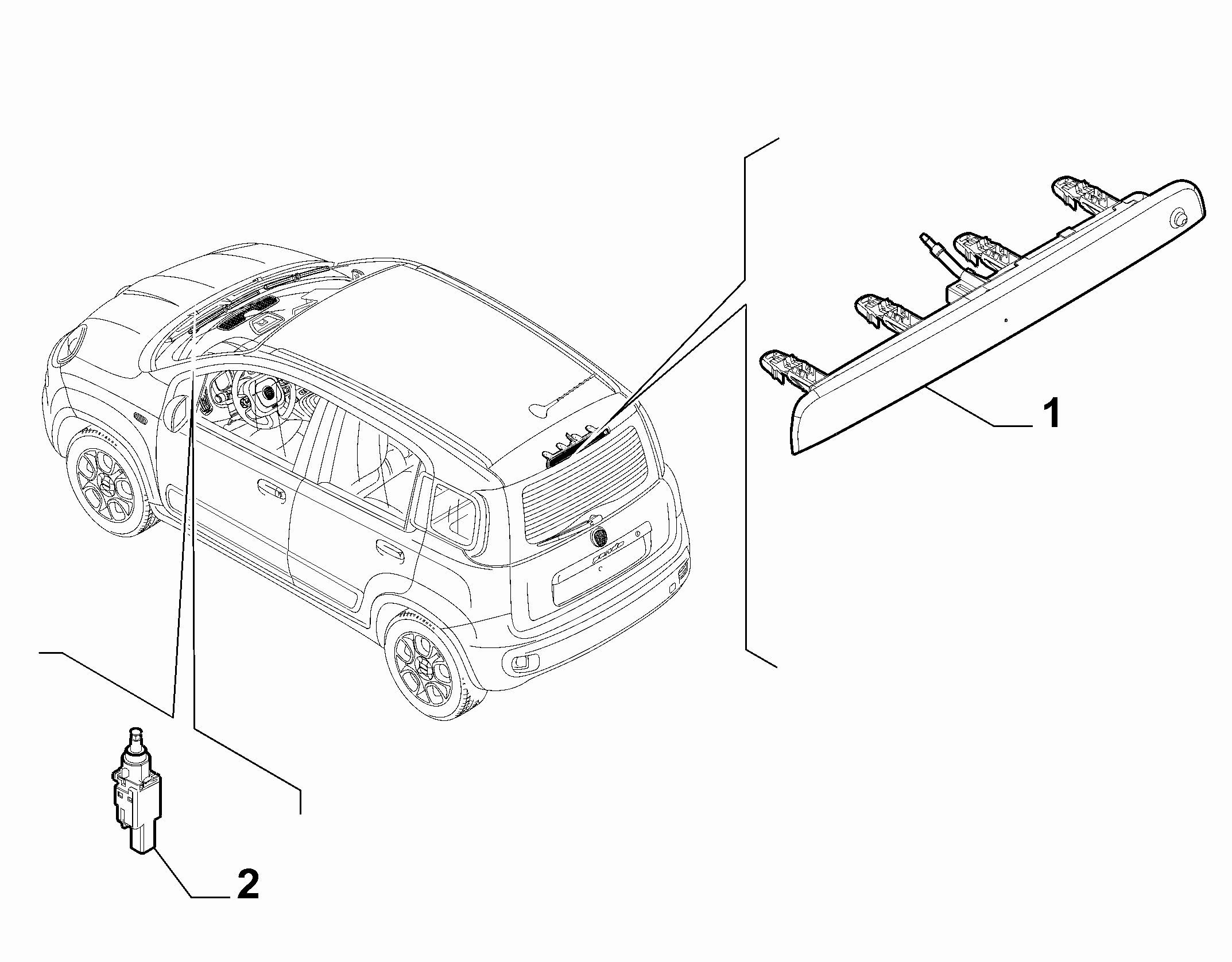 55501-020 REAR WINDOW STOP LIGHT AND SWITCH
