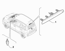 55501-020 REAR WINDOW STOP LIGHT AND SWITCH