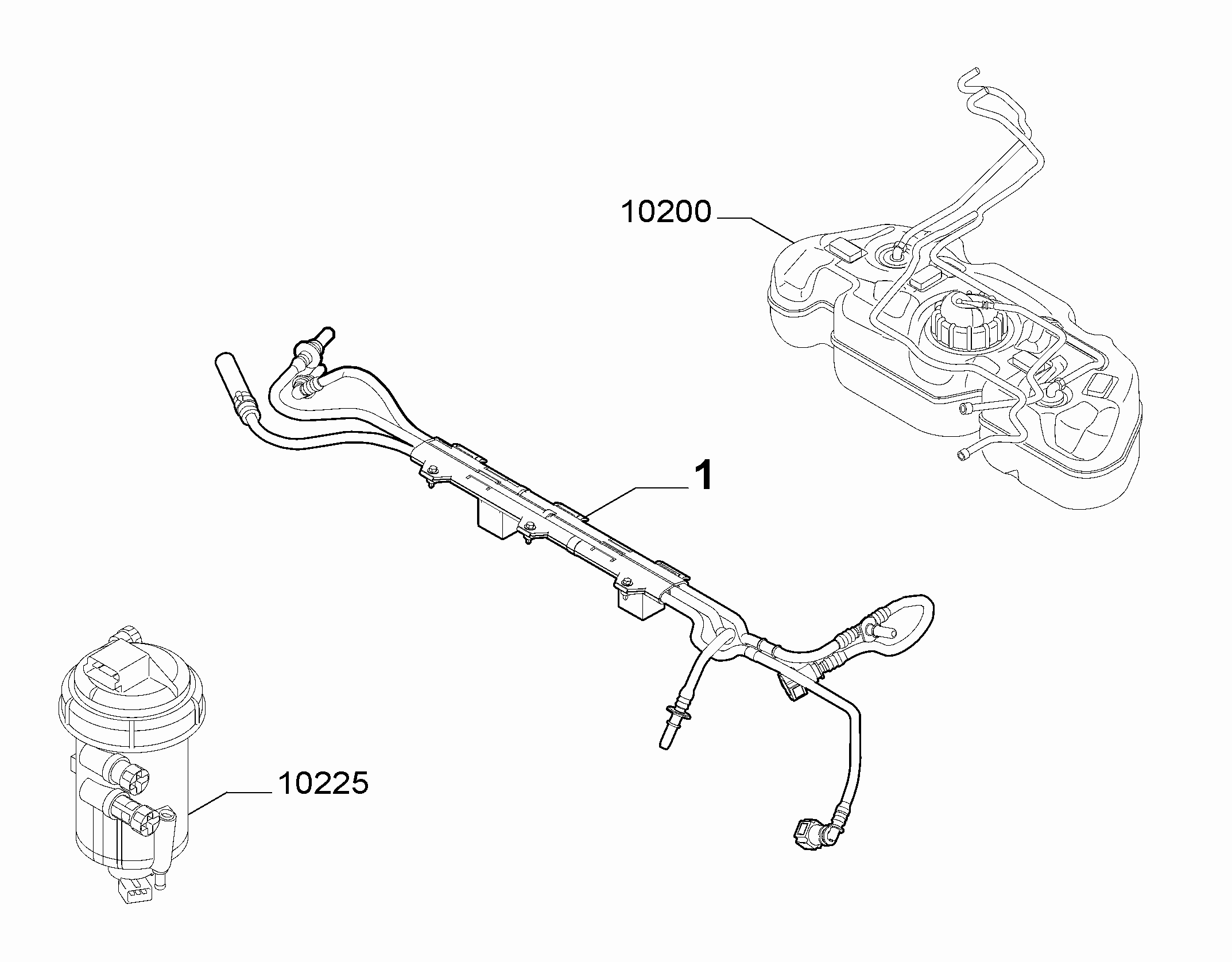 10201-030 ENGINE WELL FUEL PIPES