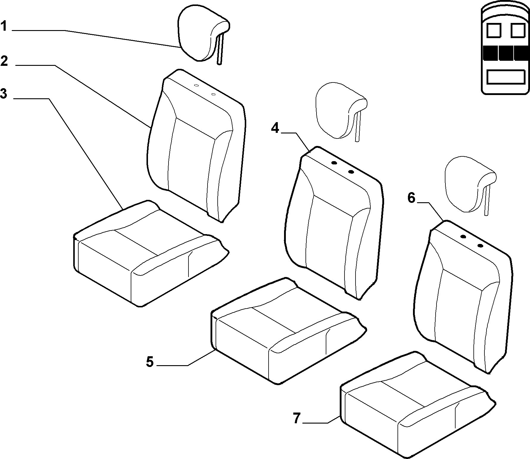 70615/02 REAR SEAT LINING