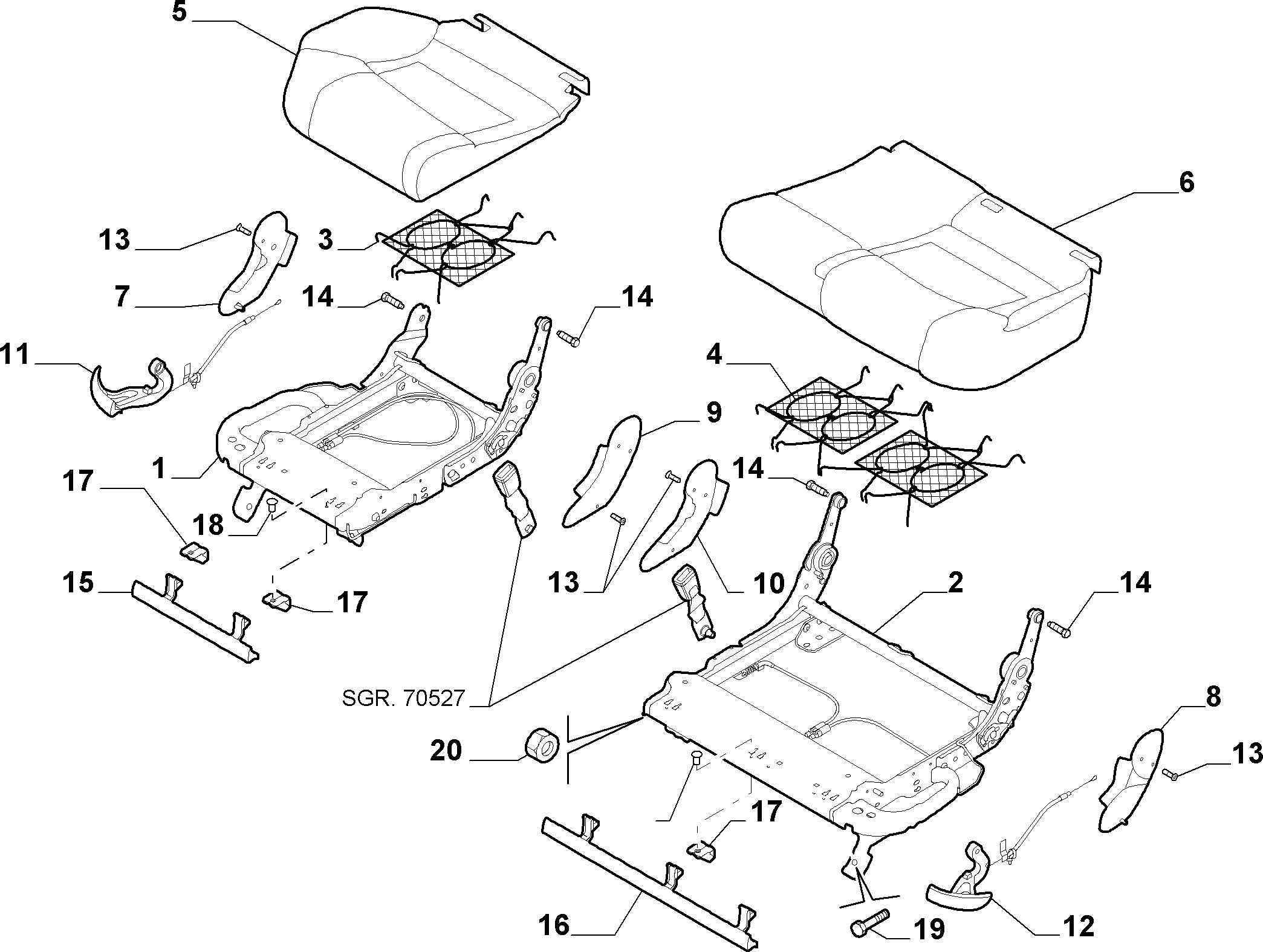 70613/05 REAR SEAT
