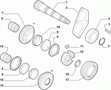 21215-030 SECONDARY SHAFT AND GEAR LEAD