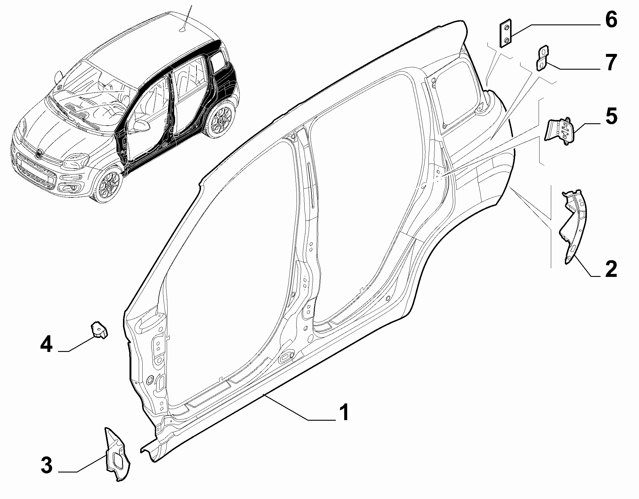 70019-010 EXTERNAL SIDE FRAME