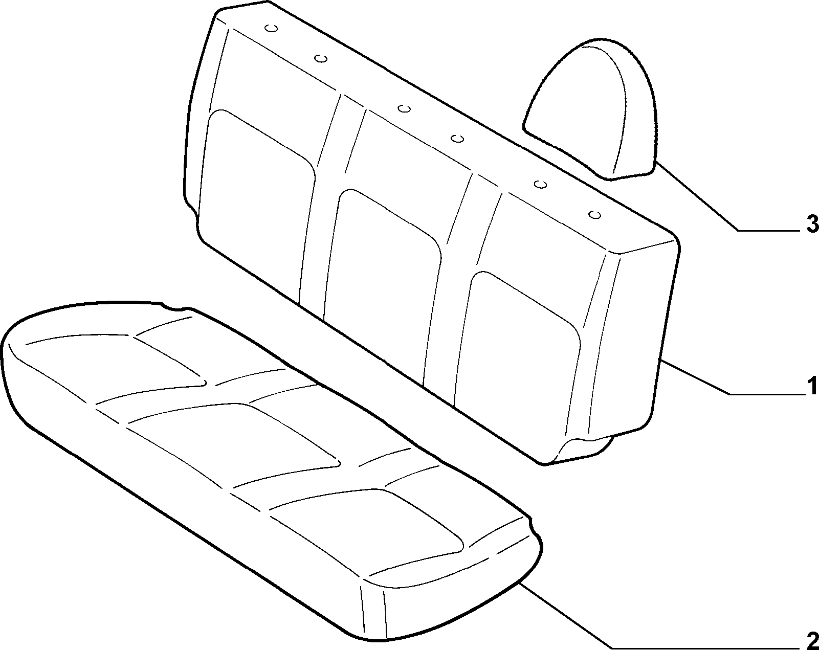 70615/00 REAR SEAT LINING 