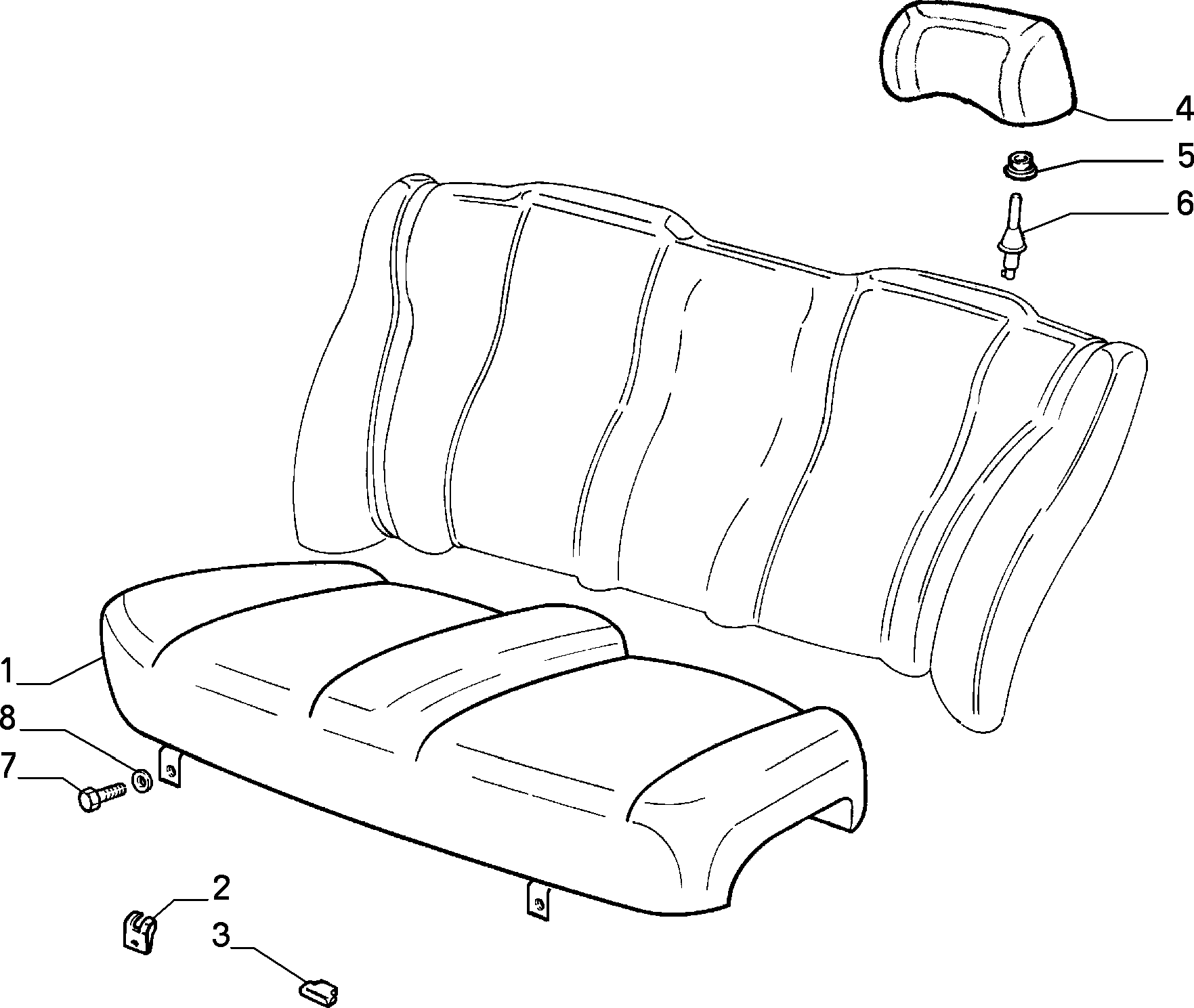 70613/00 REAR SEAT 