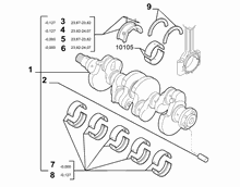 10103-010 ENGINE SHAFT AND HALF BEARING