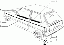 70712/00 НАРУЖНЫЕ НАКЛАДКИ И УПЛОТНИТЕЛИ 