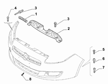 70726-020 FRONT BUMPER CLAMPS