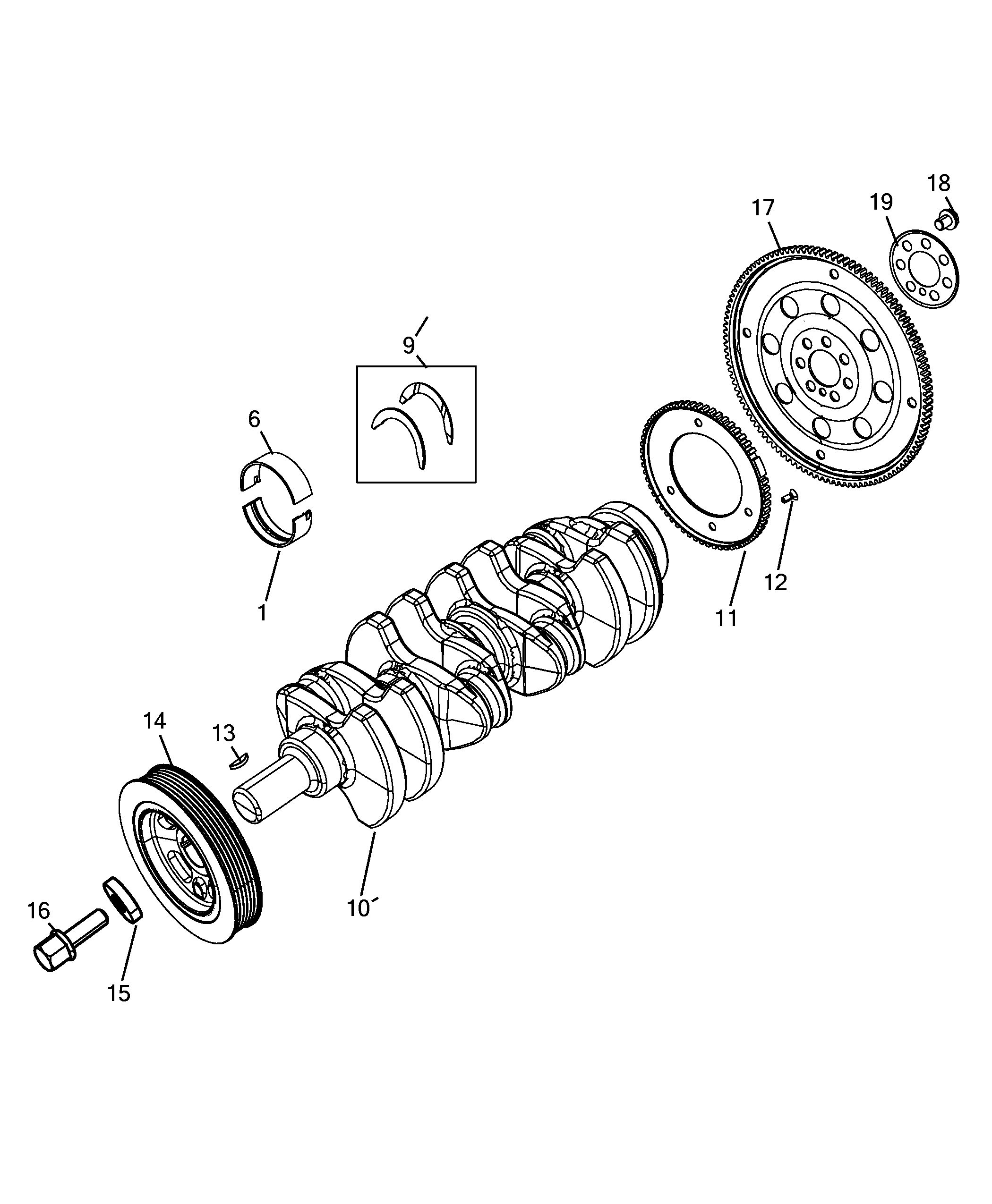 10103-010 ENGINE SHAFT AND HALF BEARING