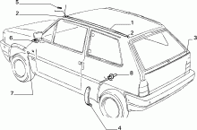 70712/00 НАРУЖНЫЕ НАКЛАДКИ И УПЛОТНИТЕЛИ 