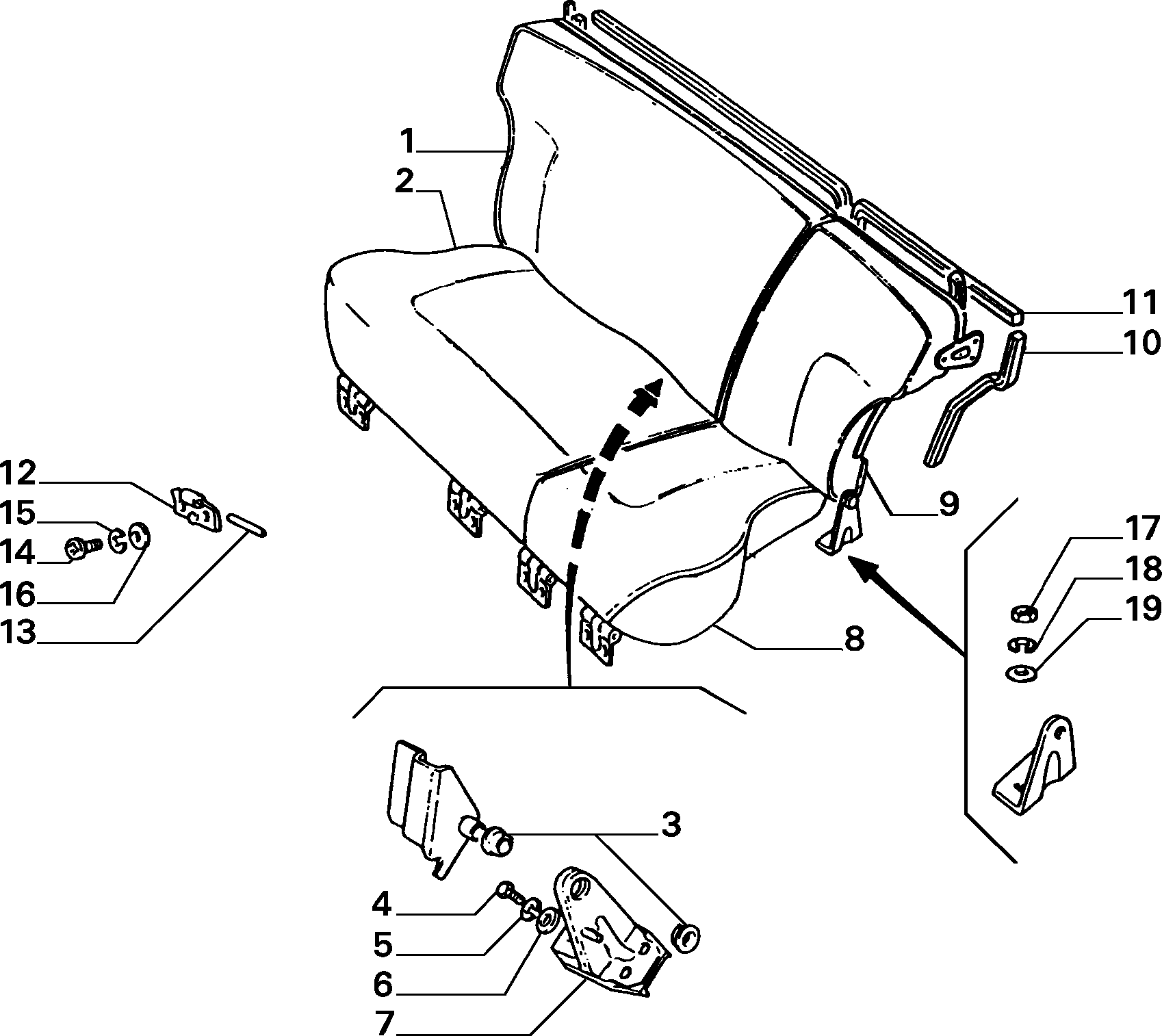 70613/02 REAR SEAT