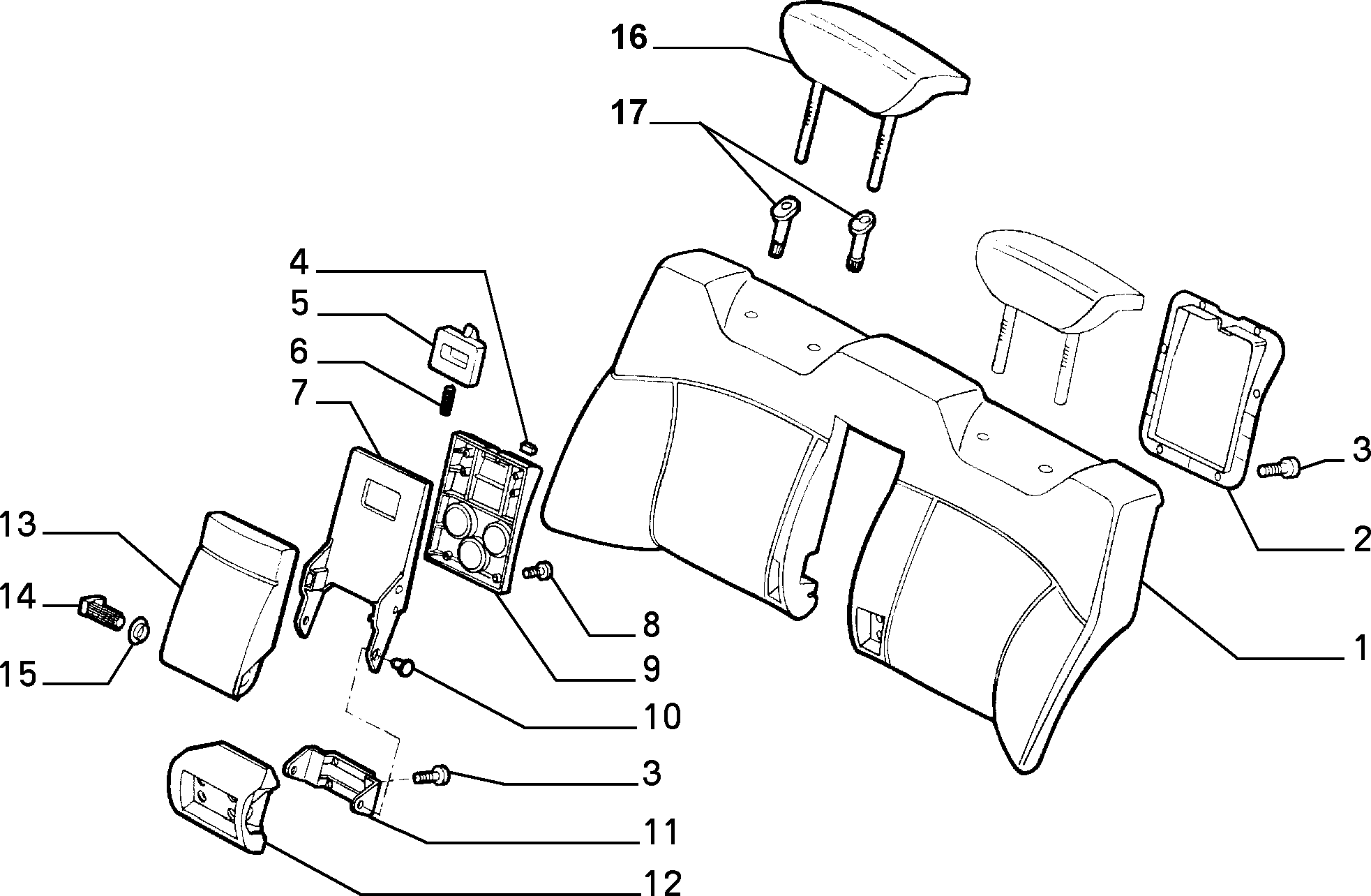 70613/01 REAR SEAT