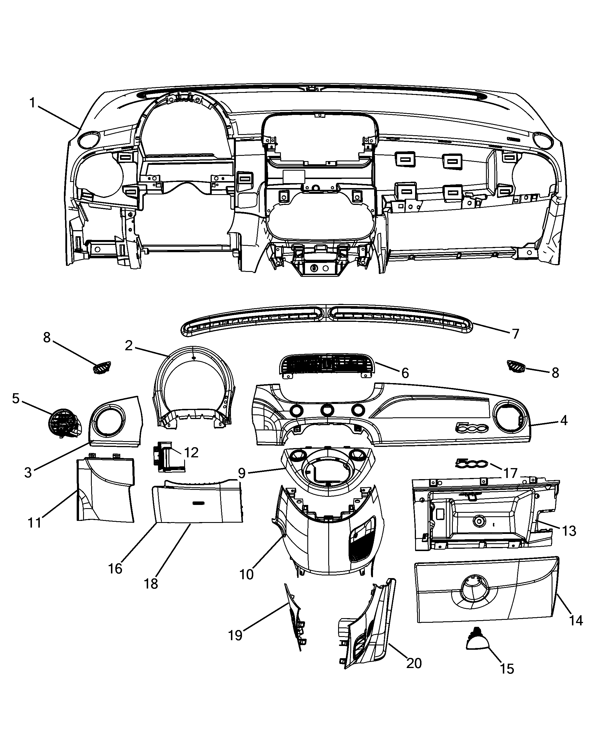 70502-010 DASHBOARD INSTRUMENT HOLDER