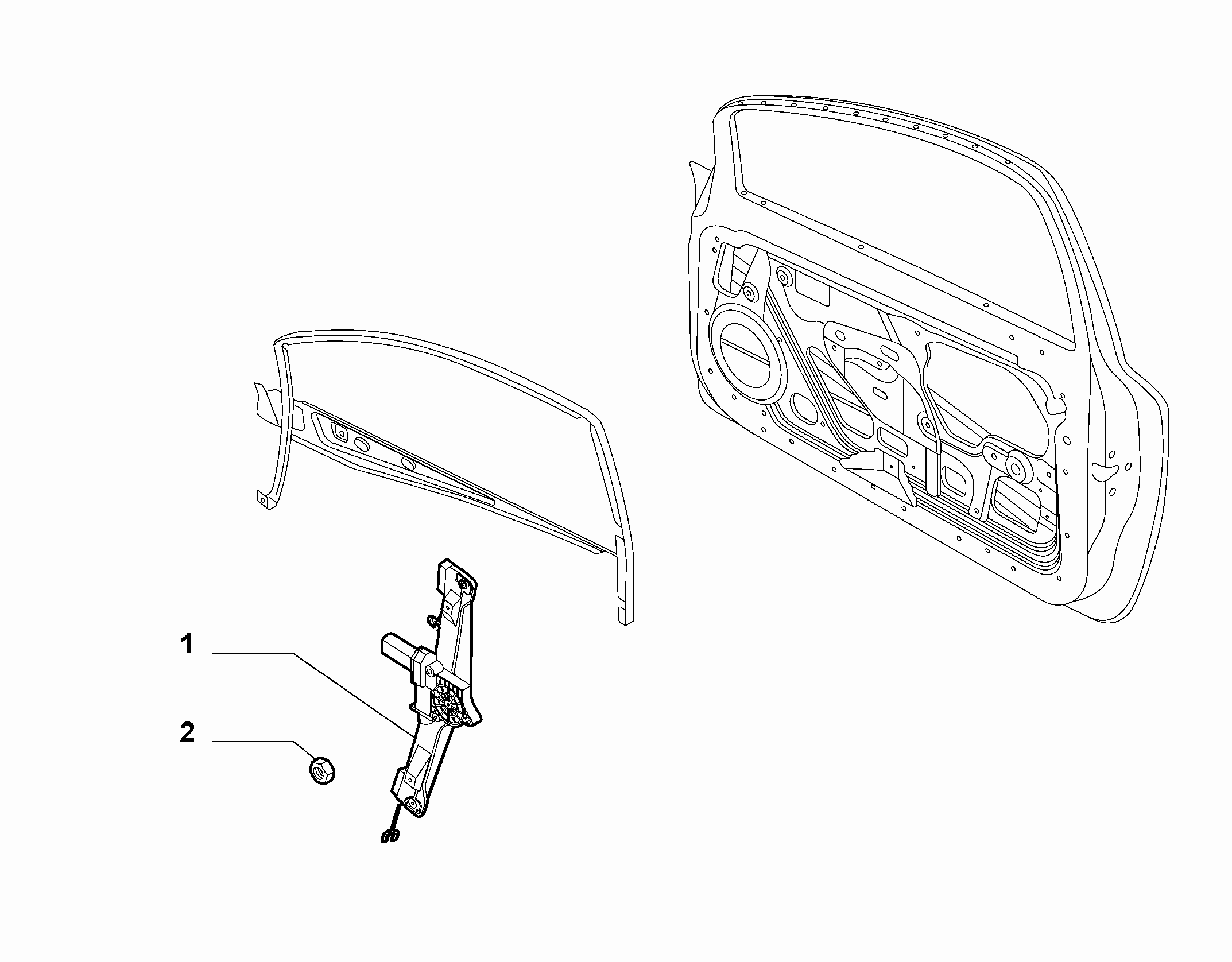 70129-040 FRONT ELECTRIC WINDOW 