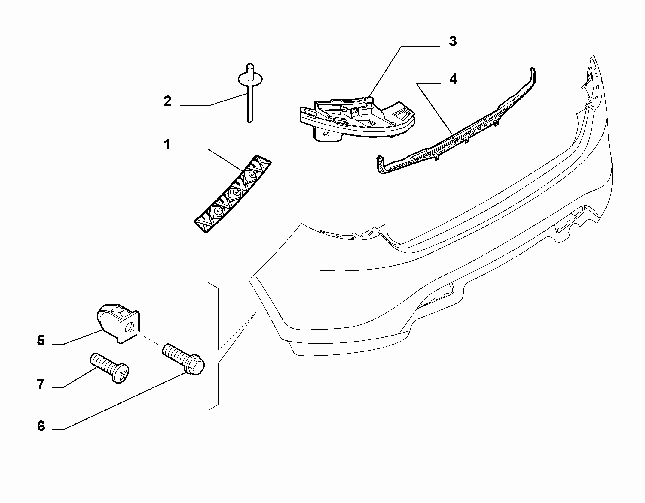 70727-020 REAR BUMPER CLAMPS