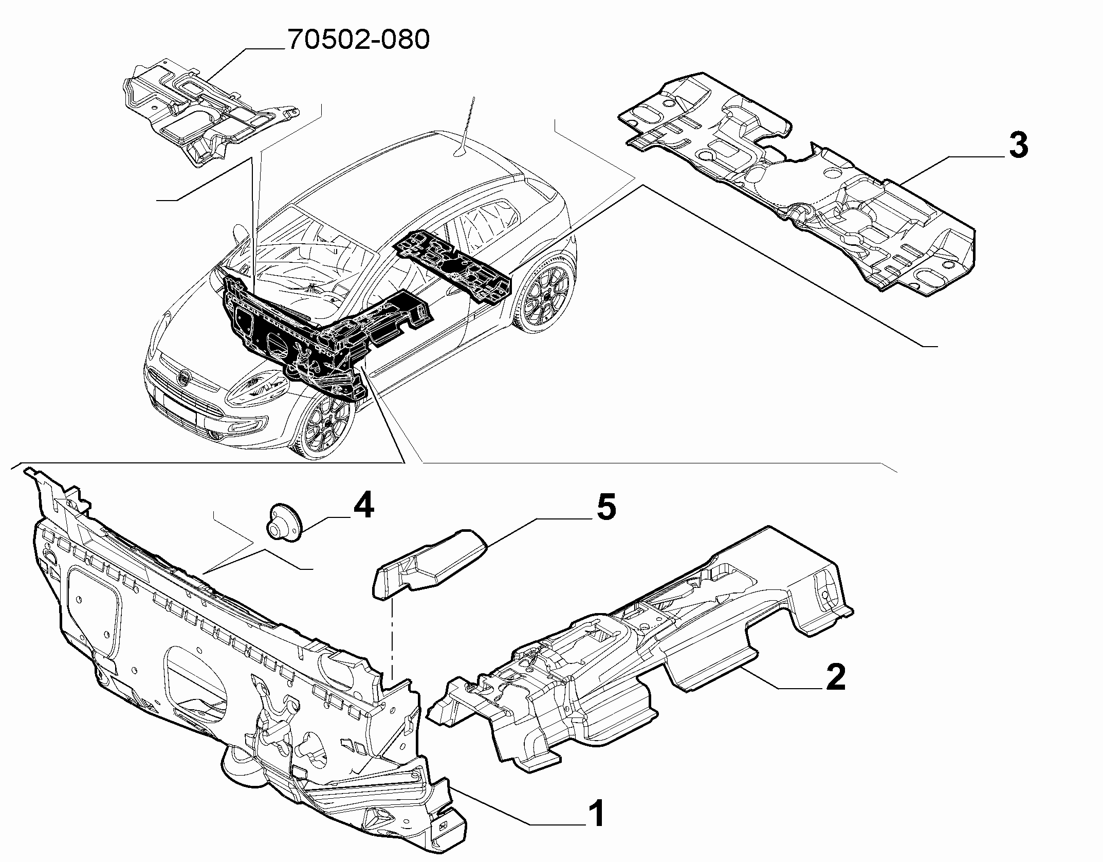 70522-020 PASSENGER COMPARTMENT INSULATION AND PADDING