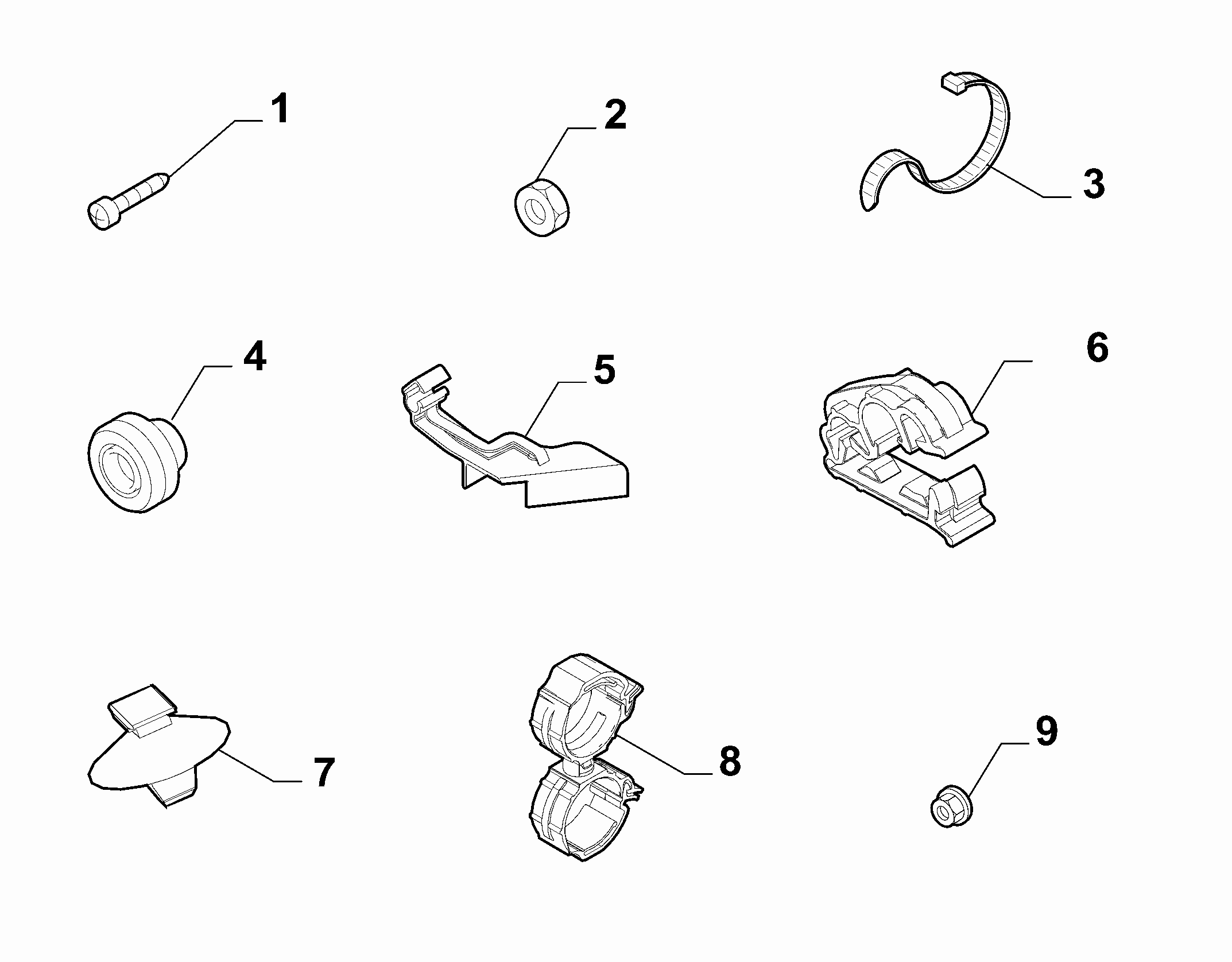 55527-010 CABLE SET FIXINGS
