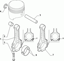 10105-010 COUPLING RODS AND HALF BEARINGS