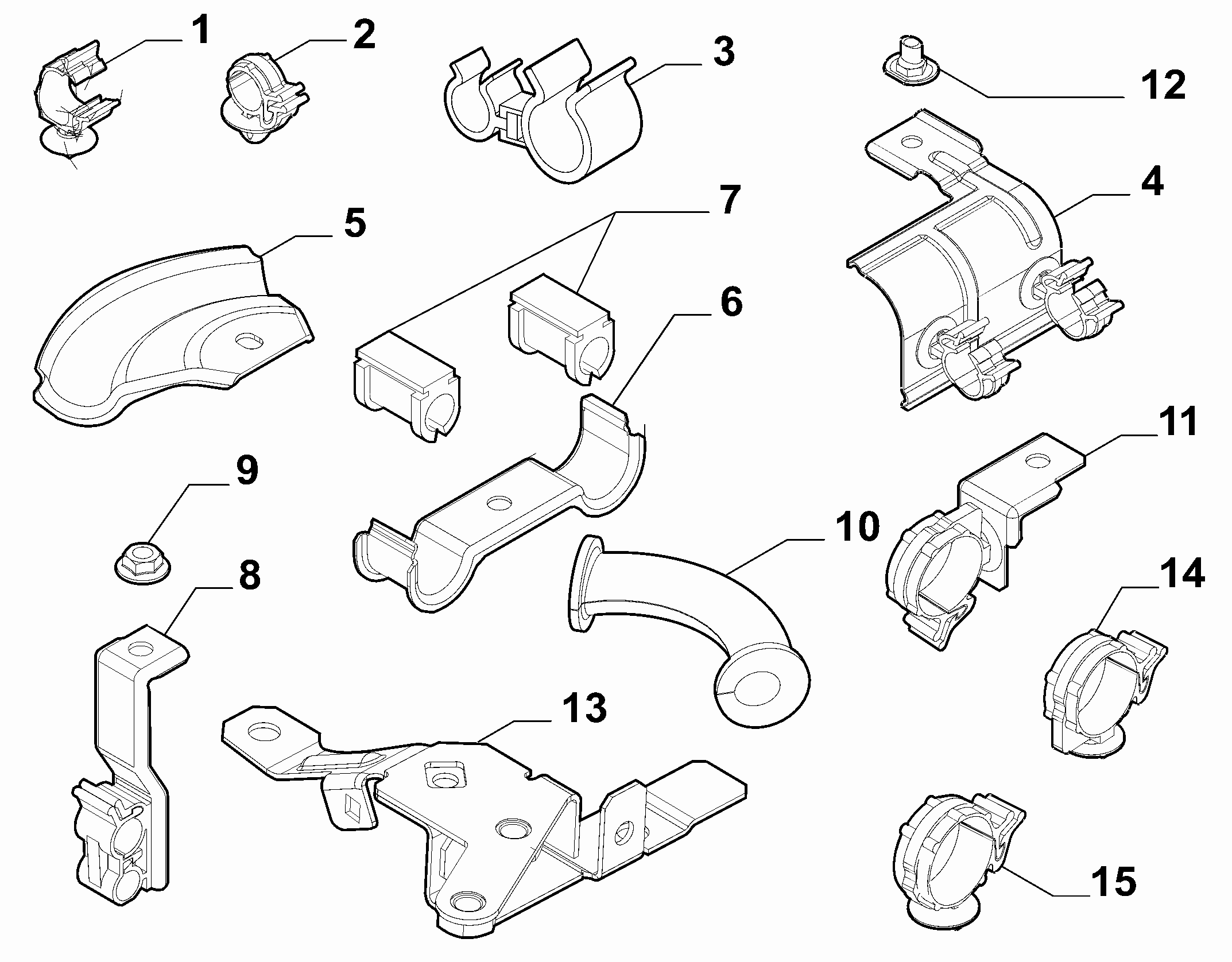 41207-040 HYDRAULIC SYSTEM CLAMPS
