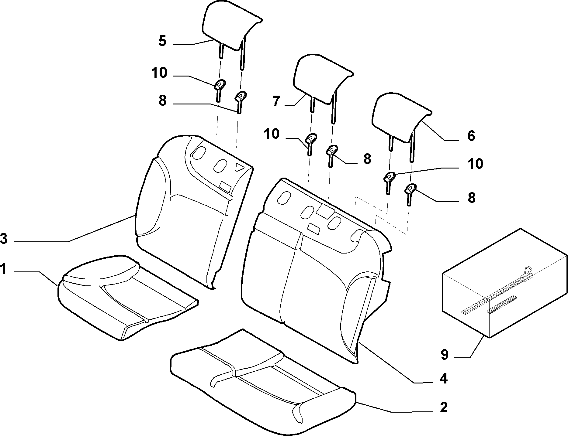 70615/05 REAR SEAT LINING