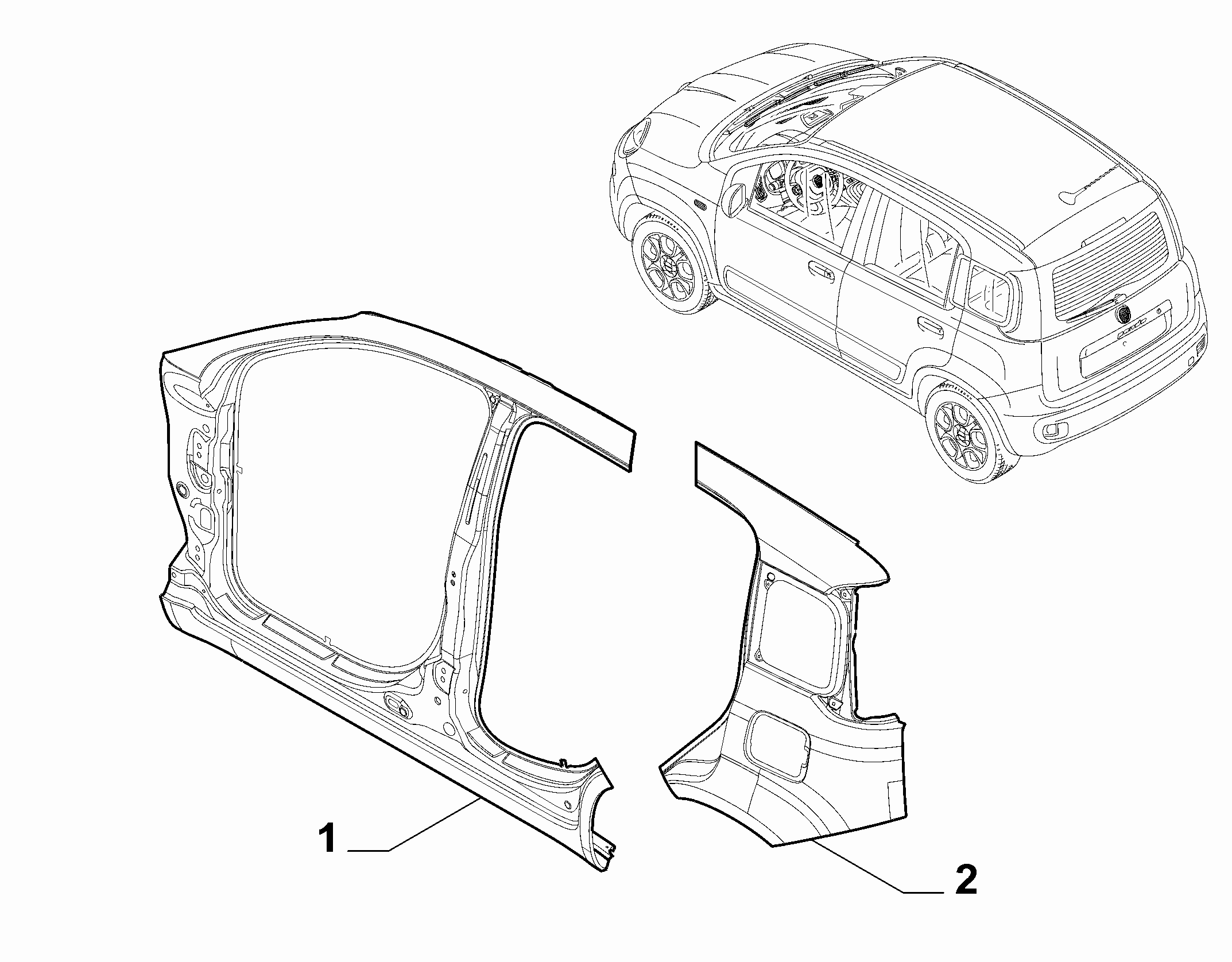 70019-020 REAR AND FRONT BEVELED SIDE FRAME