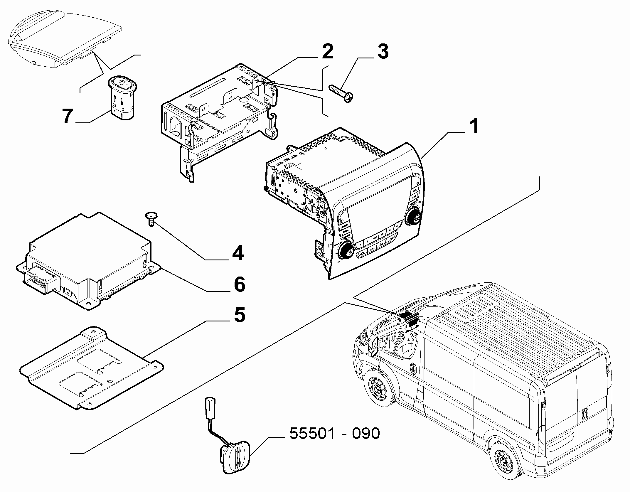 55521-010 RADIO AND AUTOMATED INFO DEVICE 