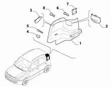 70523-040 INNER REAR PILLAR AND QUARTER GLASS TRIMS