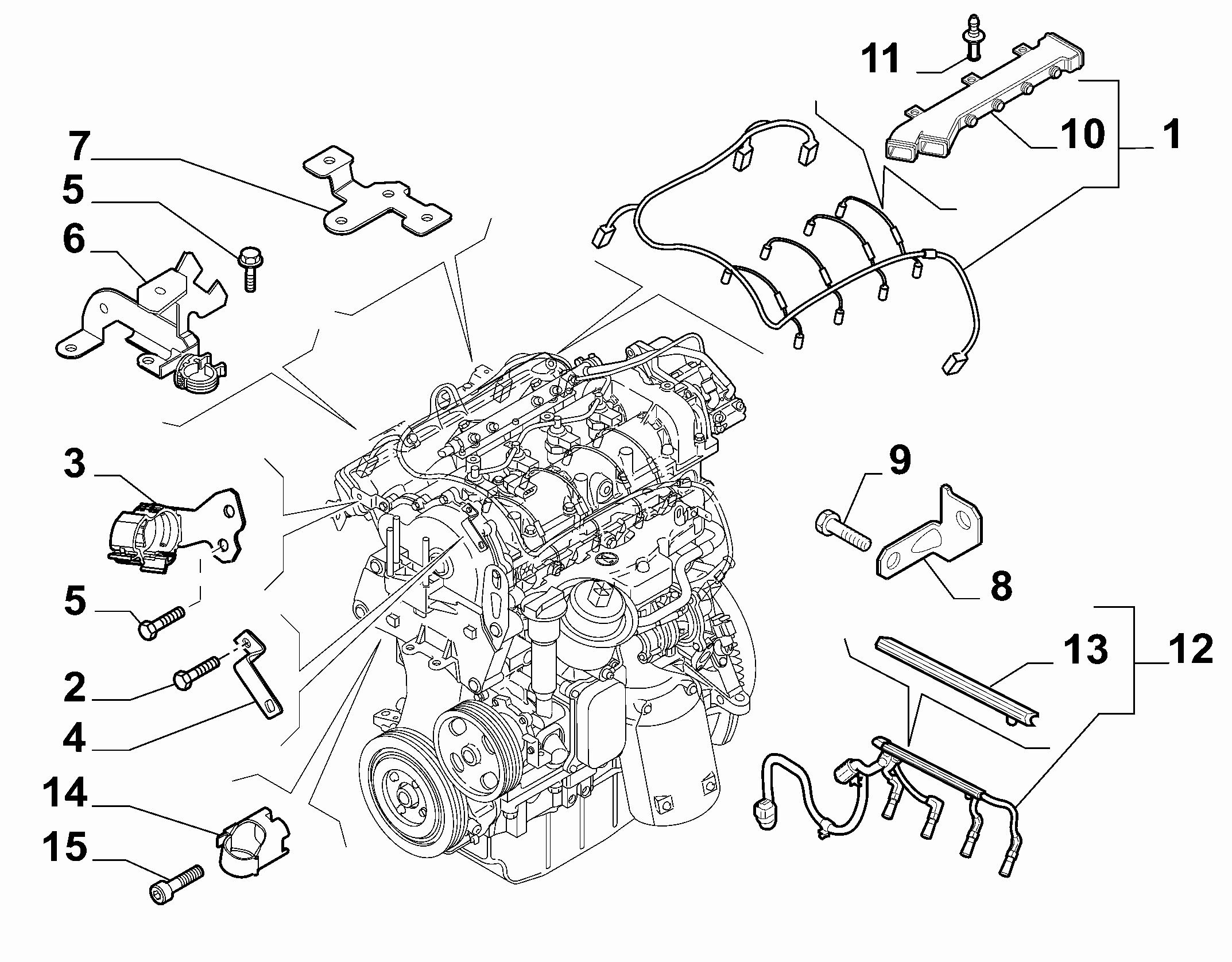 10226-040 ENGINE HARNESS AND SUPPORTS